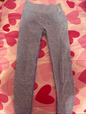 DFYNE butt lifting bbl blue patterned legging